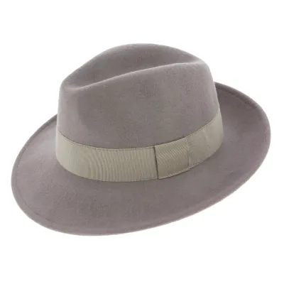 Vanador Waterproof Wool Felt Fedora Hat Grey - Traclet Reference: 5032 | Traclet Hat Shop