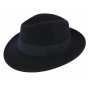 Vanador Navy Waterproof Wool Felt Fedora Hat - Traclet