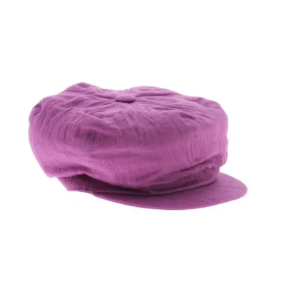 Fuchsia linen newsboy Liberty cap Reference: 5184 | Traclet Hat Shop