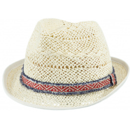 Trilby Baboon Straw Hat White Paper - Barts