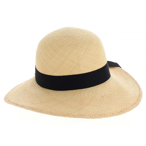 Capeline Panama Naturel ruban noir Capeline Panama Naturel ruban noir