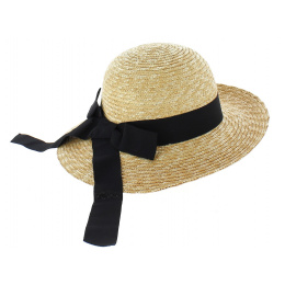 Capeline Fine black straw 