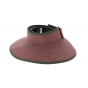 Pink brimless straw sun hat