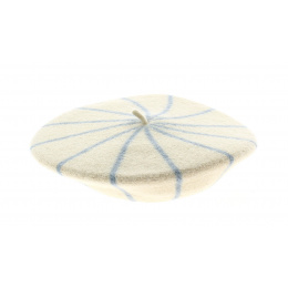 Children's Beret with Sky Blue Stripes - Le Béret Français