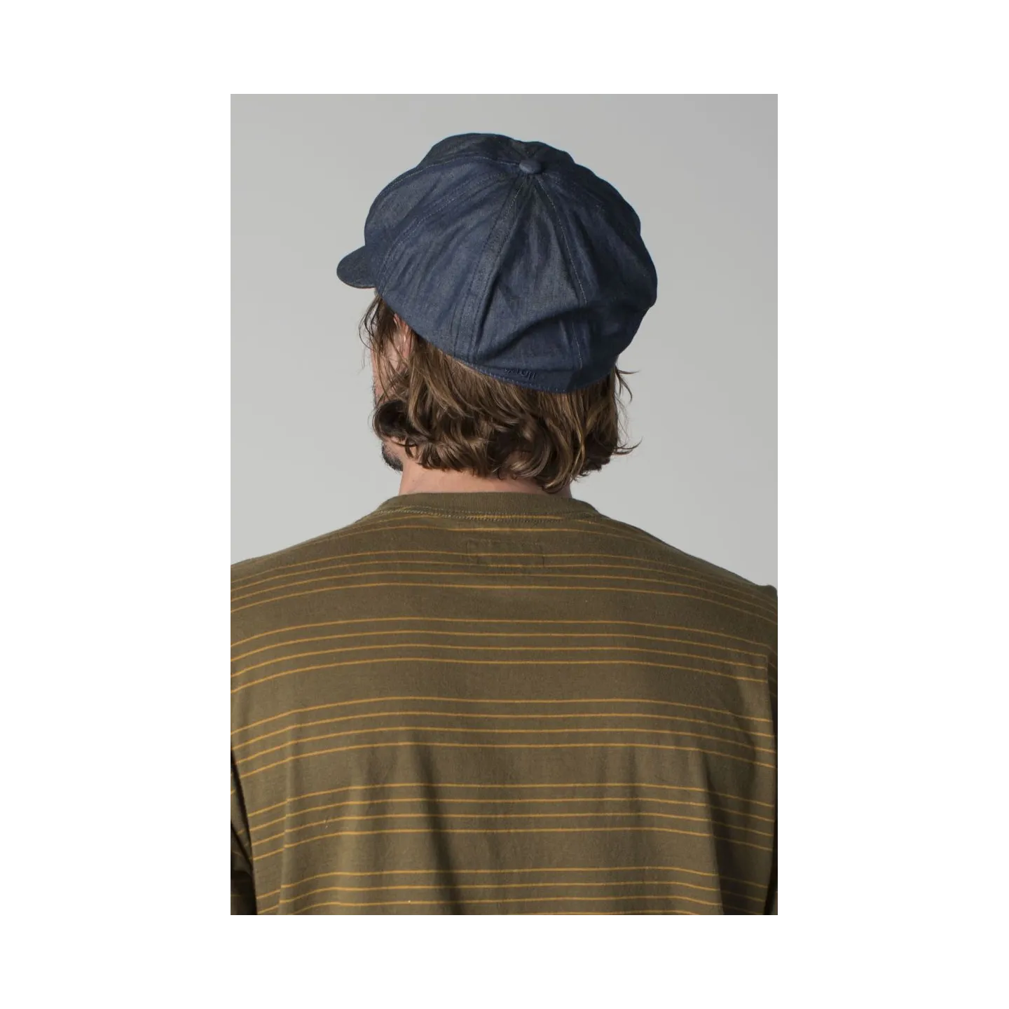 Retro Montreal Cap Marlon Brando Style Blue Denim - Brixton Reference: 3029 | Traclet Hat Shop