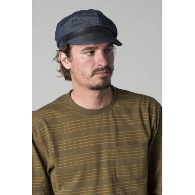 Retro Montreal Cap Marlon Brando Style Blue Denim - Brixton Reference: 3029 | Traclet Hat Shop