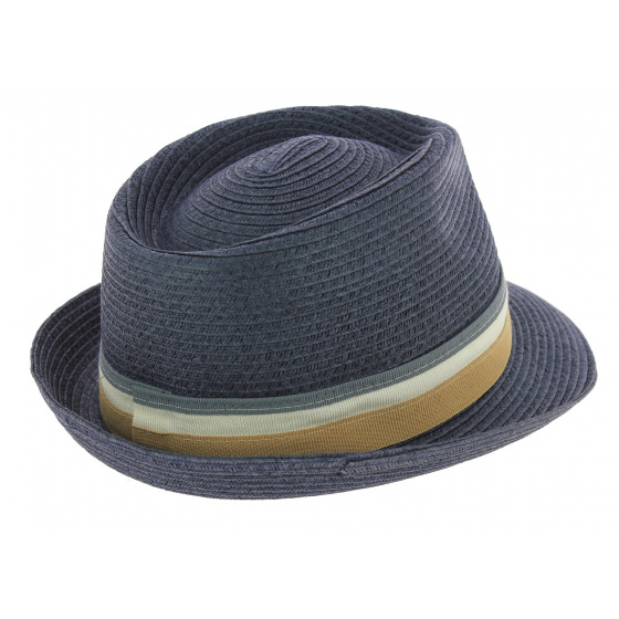 Chapeau Trilby Spérone Paille Papier Bleu - Bugatti