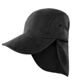 Assouan Black Cotton Saharan Cap - Traclet