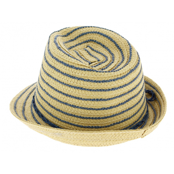 Alassia Beige Paper Straw Trilby Hat - Traclet