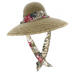 Natural Straw Allegre Wide Brim Hat - Traclet