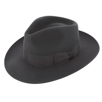 wide-brimmed rabbit felt fedora hat Reference: 390 | Traclet Hat Shop