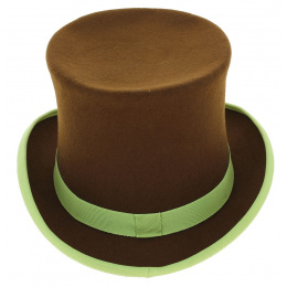 Brown Wool Felt Top Hat Hatta - Traclet