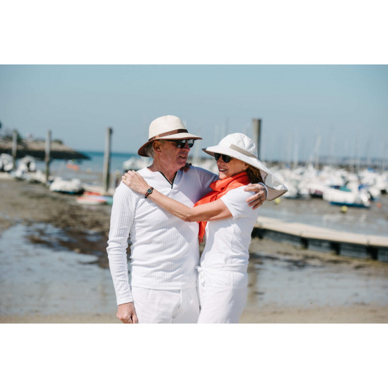 Beige High Protection Neck Cover Hat - Soway