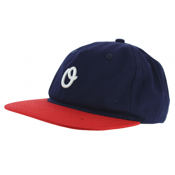 Miles Cotton Strapback Cap Blue & Red - Official