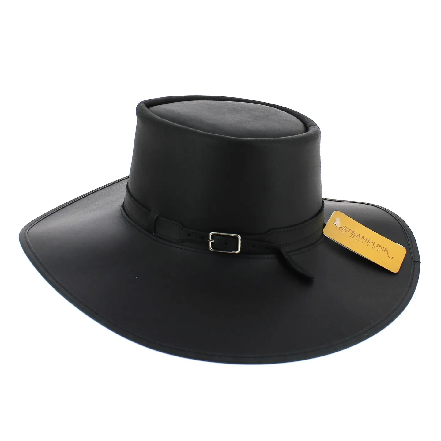 Chapeau grand bord cuir - achat chapeau grande taille Reference : 7598 | Chapellerie Traclet