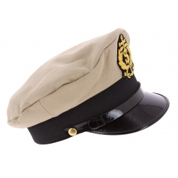 Casquette Marin Capitaine Sydney Coton Beige - Traclet