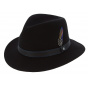 Black Wool Felt Traveller Stone Hat - Stetson