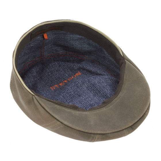 Casquette Plate Fargo Cuir d'Agneau Serpent - Stetson