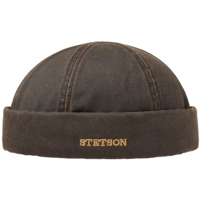 Quimper Docker Beanie Brown Cotton - Stetson Reference: 7609 | Traclet Hat Shop