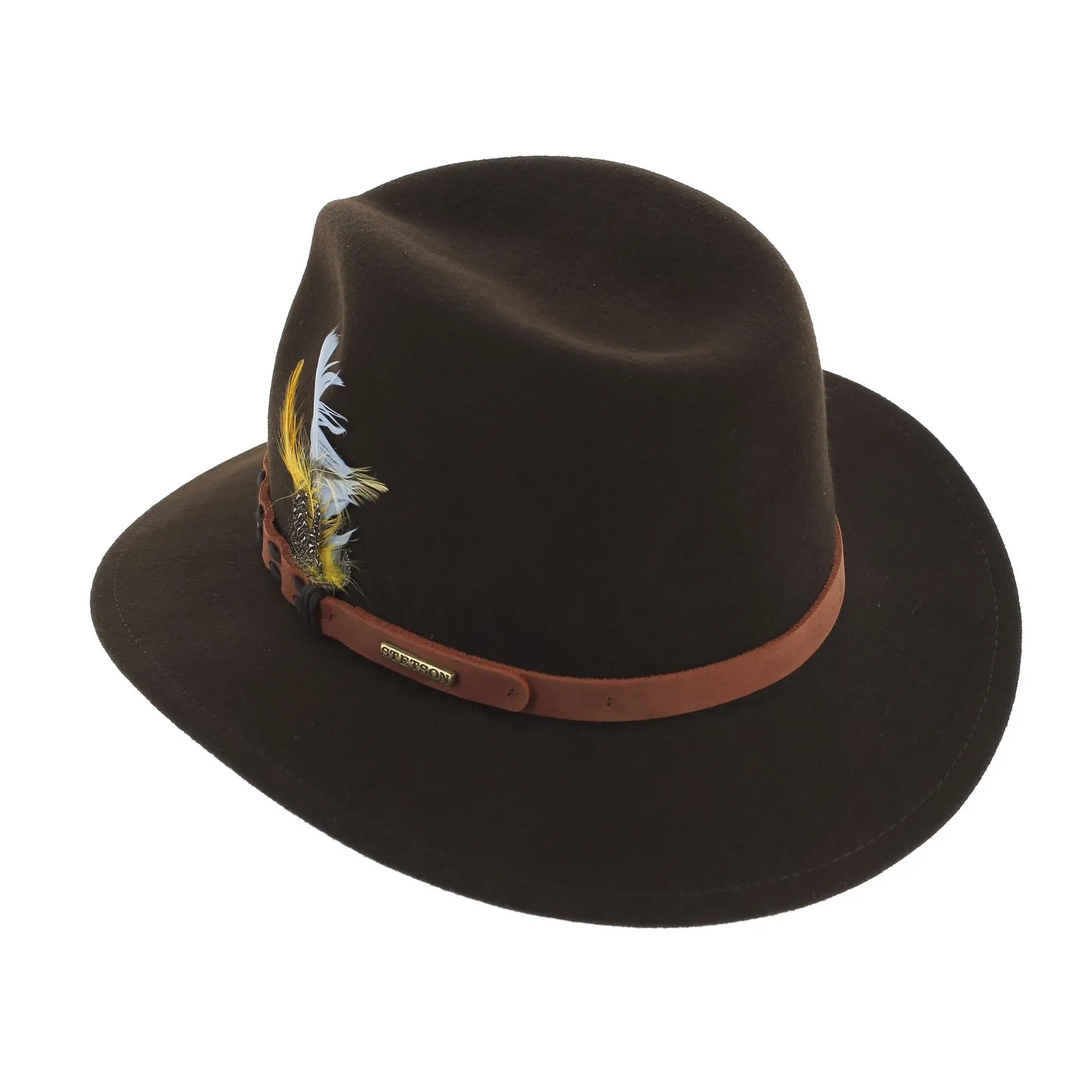 Chapeau Traveller Thompson Feutre Laine Marron - Stetson Reference : 386 | Chapellerie Traclet