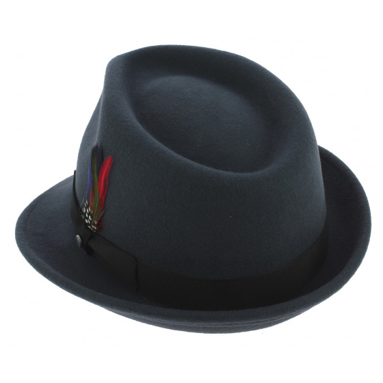 Stetson - Oyarasa Trilby Hat Anthracite Wool Felt