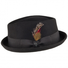 chapeau porkpie feutre laine noir