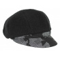 Black Rosalie Newsboy Cap