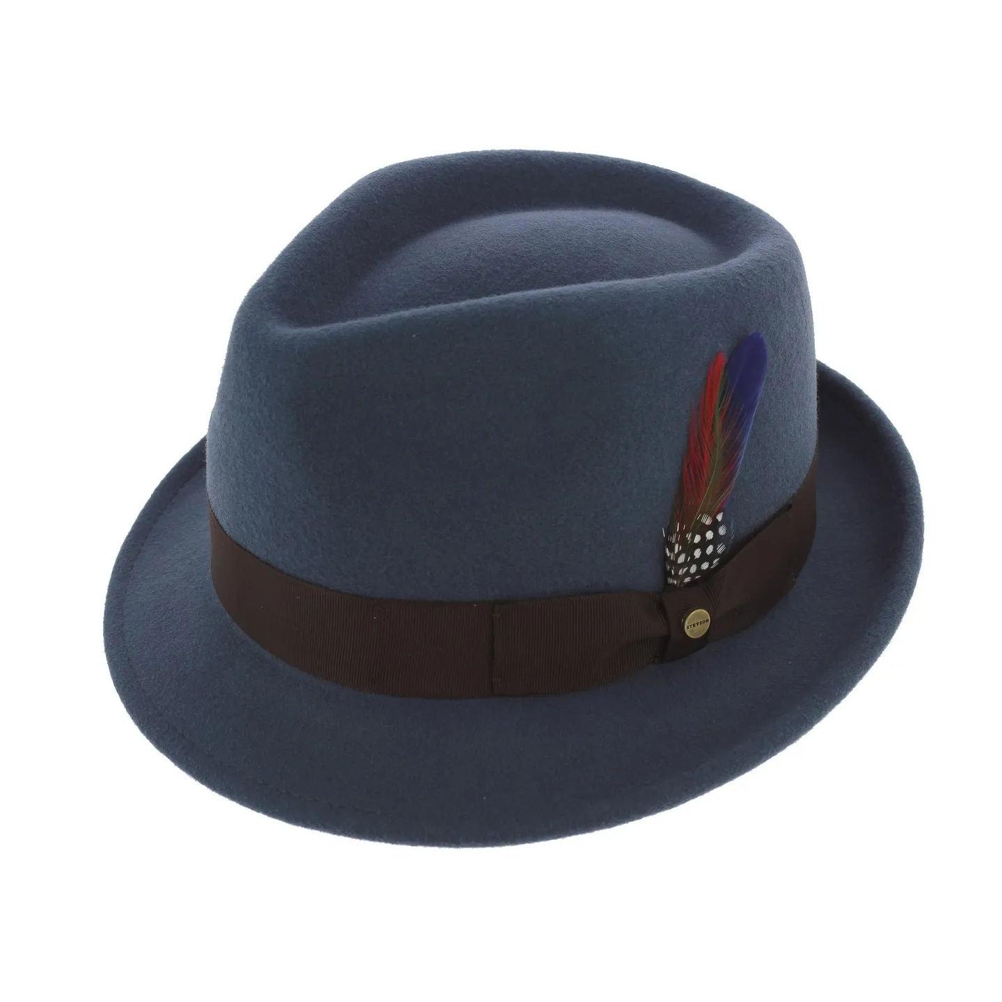 Chapeau Trilby Richmond Feutre Laine Bleu - Stetson Reference : 2692 | Chapellerie Traclet