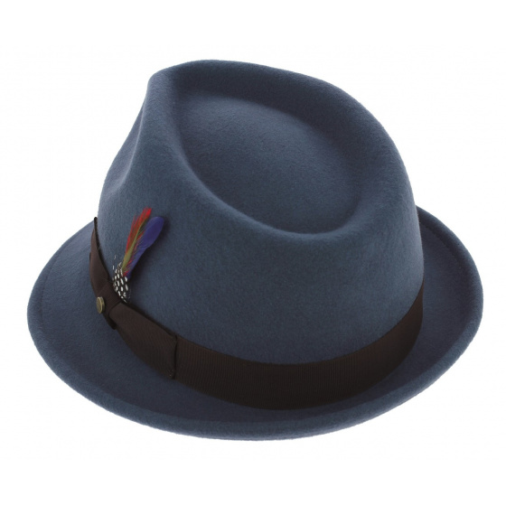 Chapeau Trilby Richmond Feutre Laine Bleu - Stetson