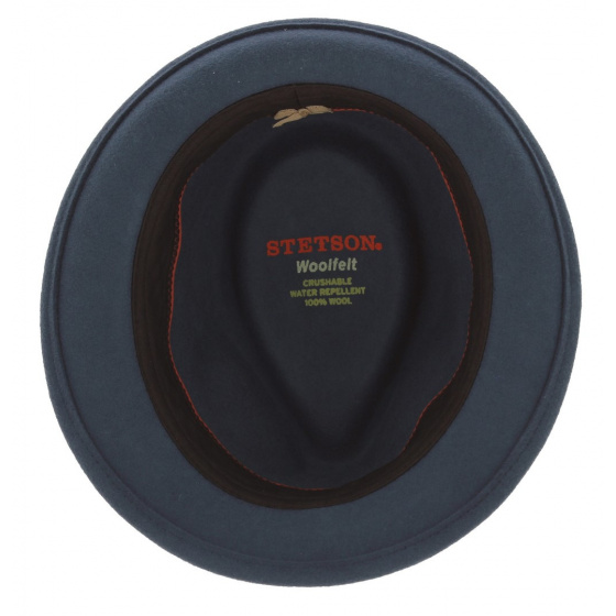 Chapeau Trilby Richmond Feutre Laine Bleu - Stetson