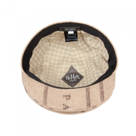 Casquette Plate grappa Toile de Jute Beige - ReHats