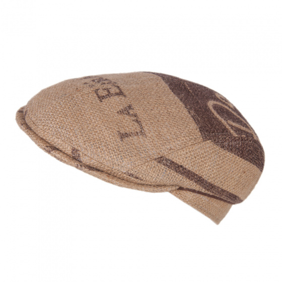 Beige Grappa Flat Cap Burlap - ReHats Beige Grappa Flat Cap Burlap - ReHats
