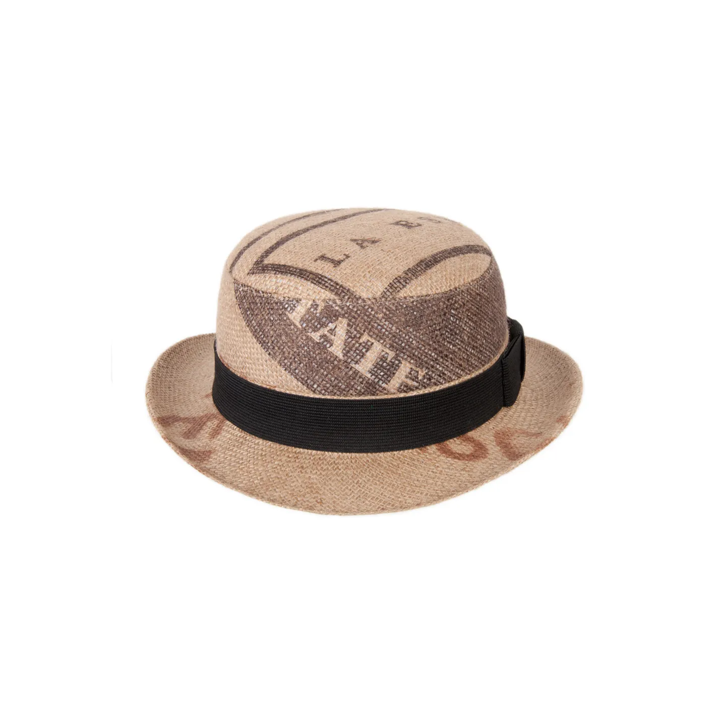 Chapeau melon bombon Toile de Jute Beige - ReHats Reference : 7616 | Chapellerie Traclet