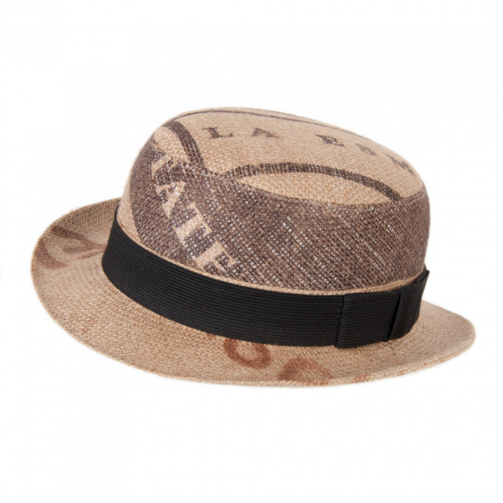 Beige Jute Canvas Bowler Hat - ReHats Beige Jute Canvas Bowler Hat - ReHats