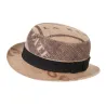Chapeau melon bombon Toile de Jute Beige - ReHats Reference : 7616 | Chapellerie Traclet