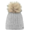 Grey MARIGOLD BEANIE - Bats with faux fur pompom Reference: 4180 | Traclet Hat Shop