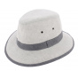 Manyara Safari Hat Gray Linen - Crambes