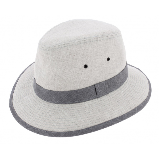 Manyara Safari Hat Gray Linen - Crambes