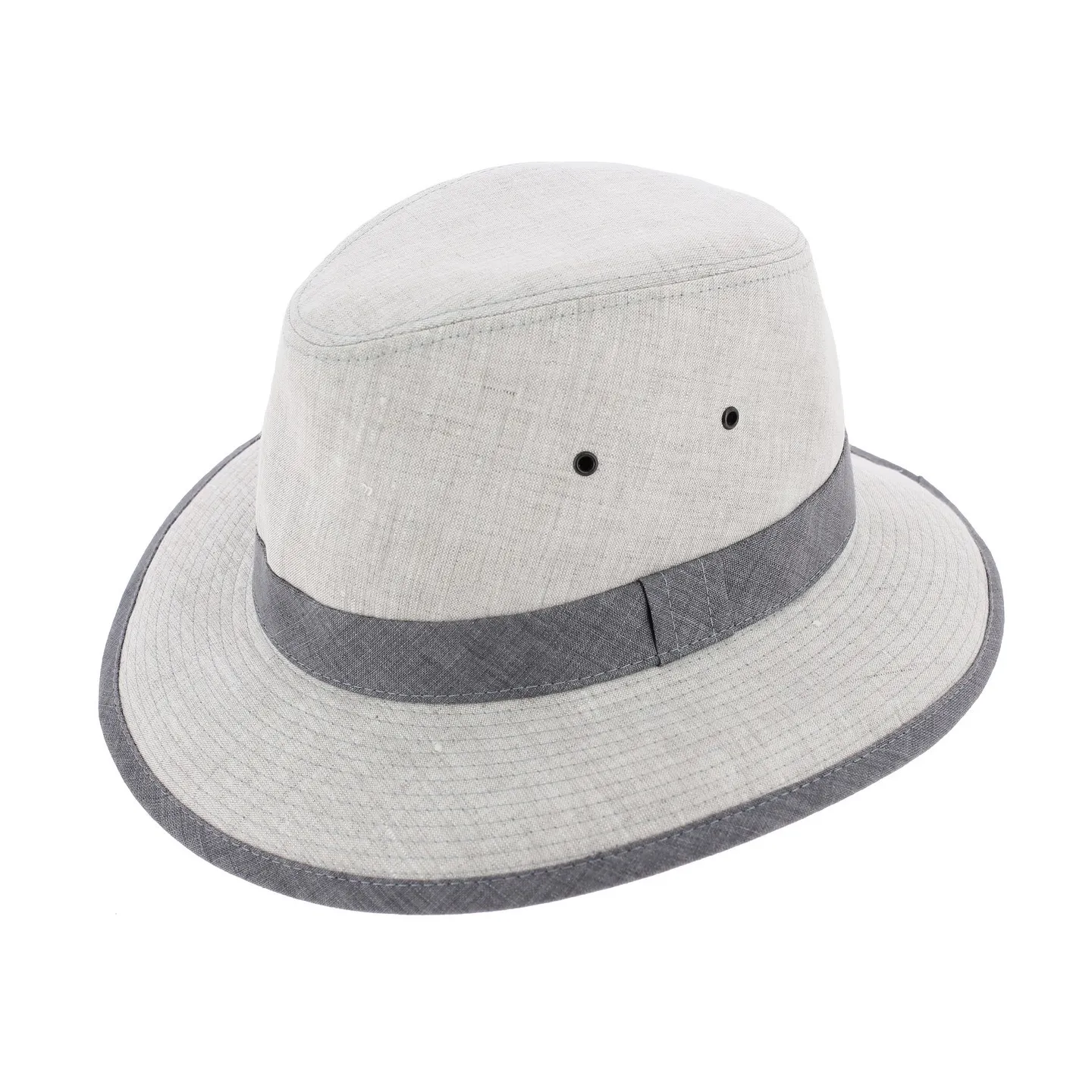 Chapeau Safari Manyara Lin Gris - Crambes Reference : 7621 | Chapellerie Traclet