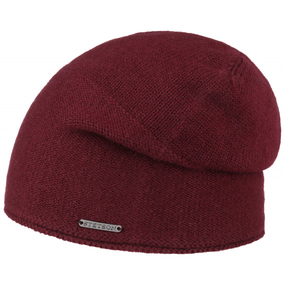Stetson Beanie - Villas Cashmere Burgundy