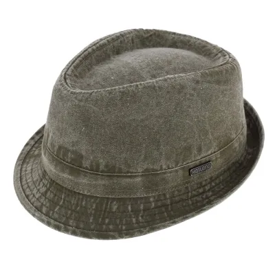 Durango Trilby Hat Washed Cotton Grey - Hatland Reference: 2064 | Traclet Hat Shop