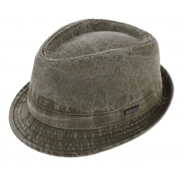 Trilby Durango Hat Washed Cotton Khaki - Hatland