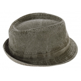 Durango Trilby Hat Washed Cotton Khaki - Hatland