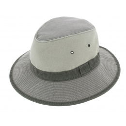 Gray Cotton Safari Lewa Hat UPF 50+ - Crambes