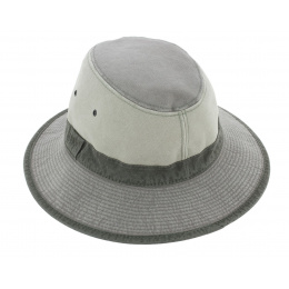 Gray Cotton Safari Lewa Hat UPF 50+ - Crambes