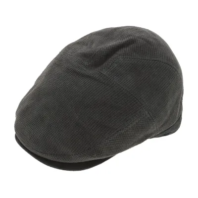 Princeton Flat Cap Anthracite Leather - Aussie Apparel Reference: 7040 | Chapellerie Traclet