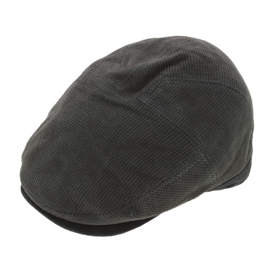 Princeton Flat Cap Anthracite Leather - Aussie Apparel