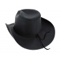 Black Leather Western Cyclone Hat - Head'n Home