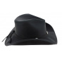 Black Leather Western Cyclone Hat - Head'n Home