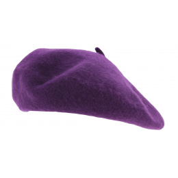 Classic Purple Wool Beret - Traclet